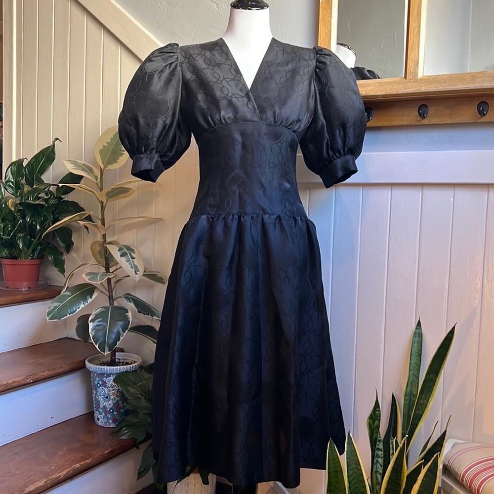 Givenchy Nouvelle Botique Made in France Avant Gard Black Silk Dress
